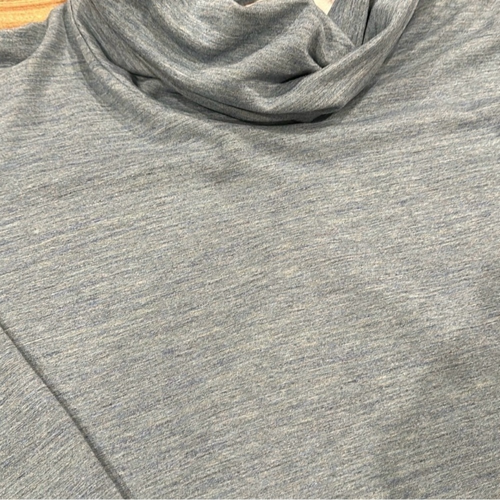 Lou & Grey Heathered Blue Cowl Neck Top - Picture 3 of 8